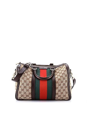 Gucci Vintage Web Boston Bag GG Canvas Medium (view 1)