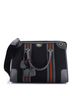 Gucci Gray Black Bauletto Top Handle Bag GG Canvas and Leather Medium One size - photo 1