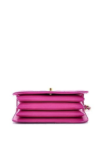 Chanel CC Top Handle Chain Full Flap Bag Quilted Caviar Small (view 2)