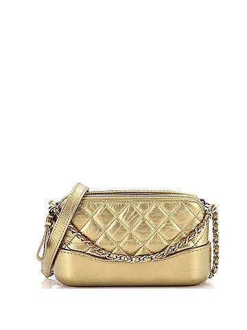 Chanel Gabrielle Double Zip Clutch with Chain Quilted Aged Calfskin (view 1)