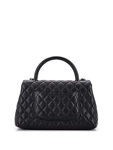 Chanel So Black Coco Top Handle Bag Quilted Caviar Small (view 2)