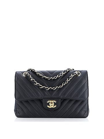 Chanel Classic Double Flap Bag Chevron Caviar Small (view 1)