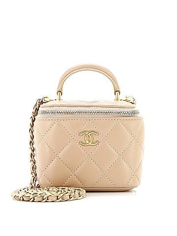 Chanel Classic Top Handle Vanity Case with Chain Quilted Lambskin Mini (view 1)