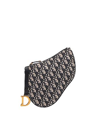 Dior Oblique Canvas Saddle Clutch (view 1)