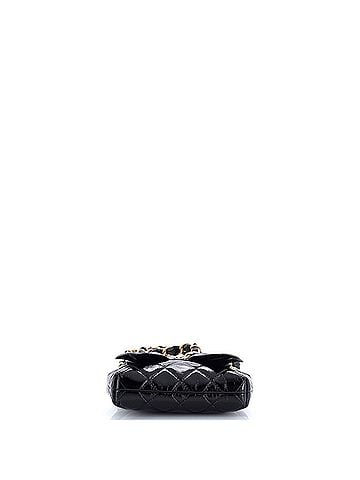 Chanel Bow Frame Clutch With Chain Quilted Patent with Lambskin Mini (view 2)