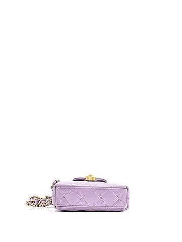 Chanel Kelly Top Handle Clutch with Chain Quilted Shiny Aged Calfskin (view 2)