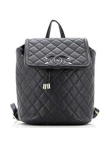 Chanel Filigree Backpack Quilted Caviar Large (view 1)