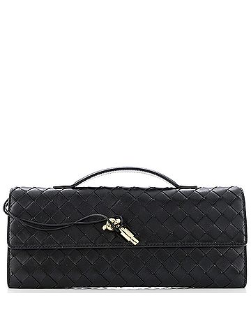 Bottega Veneta Andiamo Top Handle Clutch Intrecciato Nappa Long (view 1)