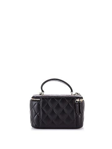 Chanel Classic Top Handle Vanity Case with Chain Quilted Lambskin Small (view 2)