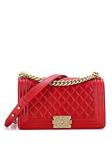 Chanel Boy Flap Bag Quilted Lambskin Old Medium (view 1)