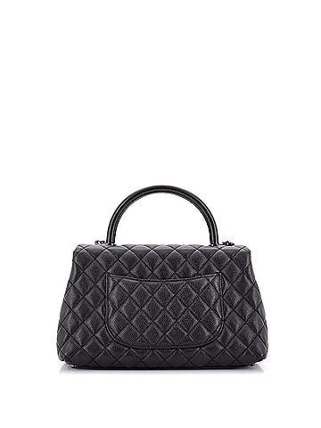 Chanel So Black Coco Top Handle Bag Quilted Caviar Small (view 2)