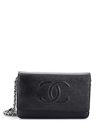 Chanel Timeless Wallet on Chain Caviar (view 1)