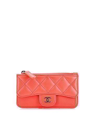 Chanel Flap Zip Card Holder Quilted Lambskin (view 1)
