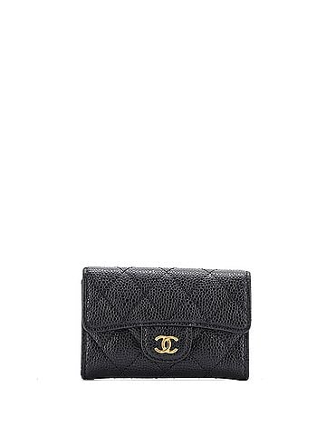 Chanel Classic Flap Card Case Quilted Caviar (view 1)