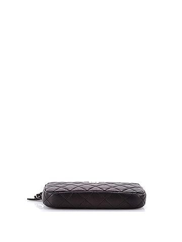 Chanel Double Zip Clutch with Chain Quilted Lambskin (view 2)