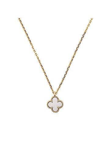 Van Cleef & Arpels Sweet Alhambra Pendant Necklace 18K Yellow Gold and Mother of Pearl (view 1)