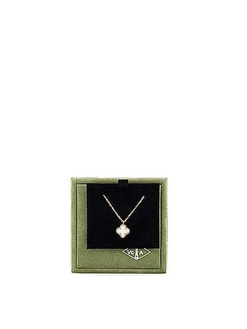 Van Cleef & Arpels Sweet Alhambra Pendant Necklace 18K Yellow Gold and Mother of Pearl (view 2)