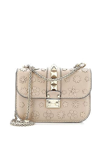 Valentino Garavani Glam Lock Shoulder Bag Embroidered Leather Small (view 1)