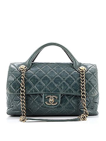 Chanel Castle Rock Flap Bag Quilted Glazed Calfskin Medium (view 1)