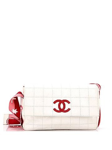 Chanel Sport Line Square Quilt Flap Messenger Bag Lambskin Small (view 1)