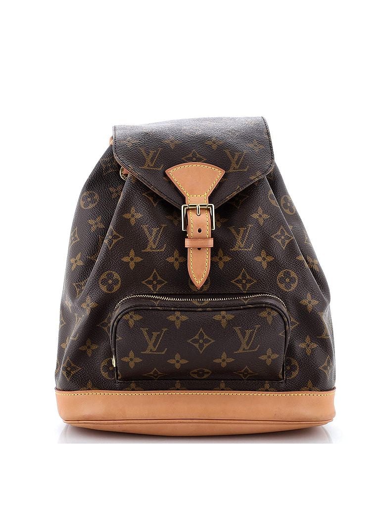 Louis Vuitton 100% Coatead Canvas Brown Vintage Montsouris Backpack Monogram Canvas MM One size - photo 1