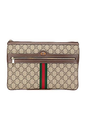 Gucci Large GG Supreme Ophidia Web Clutch (view 1)