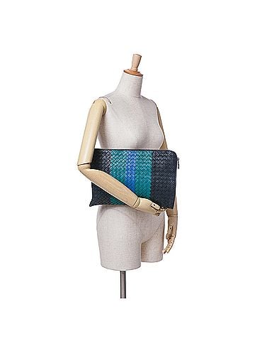 Bottega Veneta Tricolor Nappa Intrecciato Clutch (view 2)