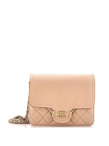 Chanel Archi Chic Square Wallet on Chain Quilted Grained Calfskin (view 1)