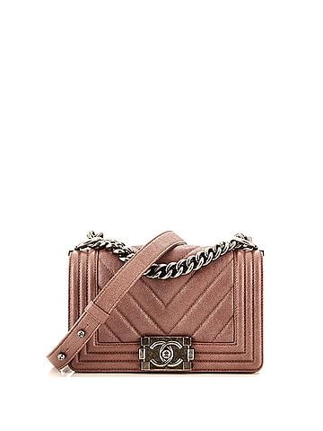 Chanel Boy Flap Bag Chevron Caviar Small (view 1)