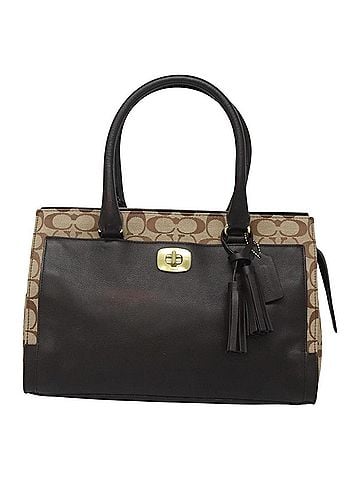 Coach Signature Brown Canvas Handbag (view 1)