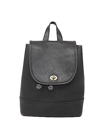Coach Black Leather Backpack Bag (view 1)