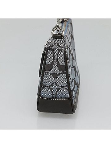Coach Tabby Blue Canvas Clutch Bag (view 2)
