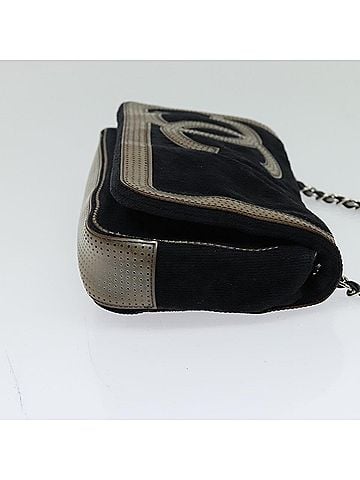 Chanel Sport Line Black Cotton Shoulder Bag (view 2)