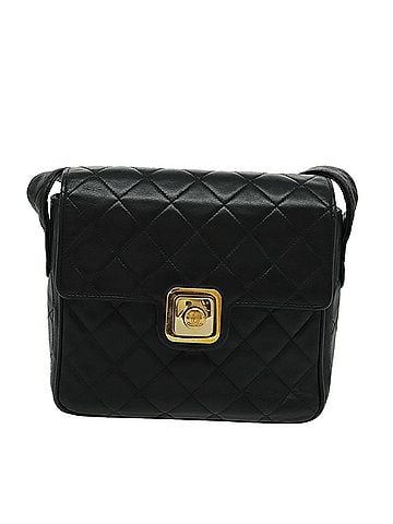 Chanel Black Leather Shoulder Bag (view 1)