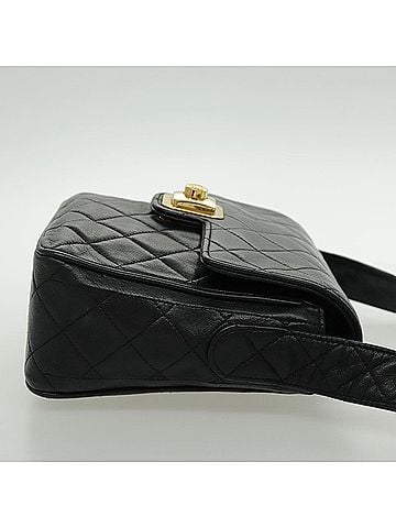 Chanel Black Leather Shoulder Bag (view 2)