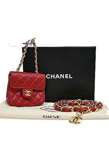 Chanel Flap Bag Red Leather Clutch Bag (view 1)