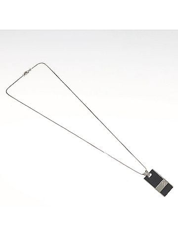 Louis Vuitton Soho Silver Canvas Necklace Jewelry (view 1)