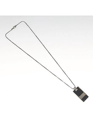 Louis Vuitton Soho Silver Canvas Necklace Jewelry (view 1)