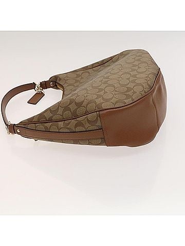 Coach Signature Brown Canvas Handbag (view 2)