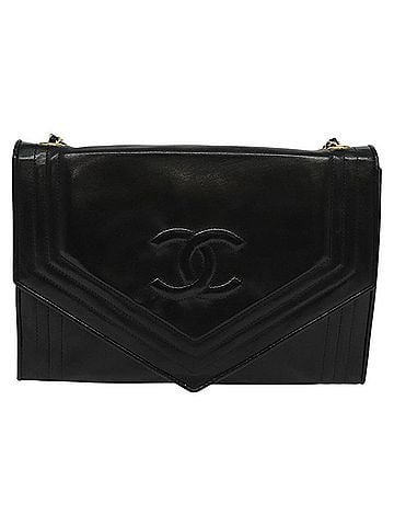 Chanel Mademoiselle Black Leather Shoulder Bag (view 1)