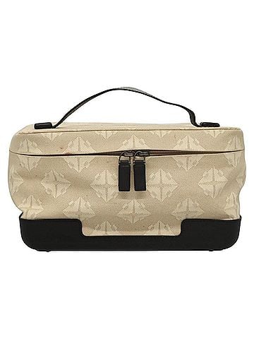 Bottega Veneta Beige Canvas Clutch Bag (view 1)