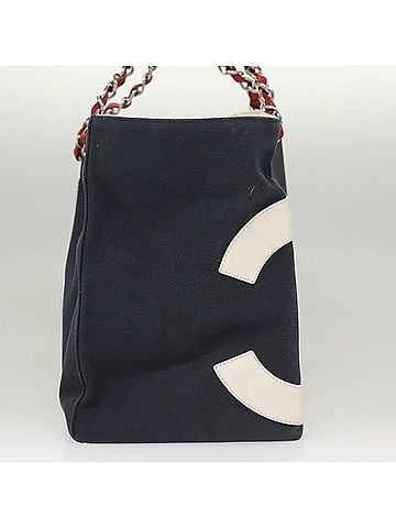Chanel Numero 5 Navy Canvas Shoulder Bag (view 2)