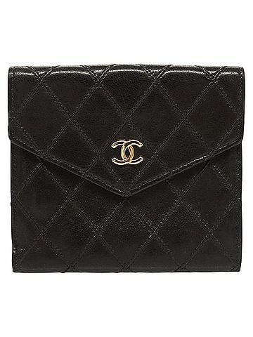 Chanel Porte Monnaie Black Leather Wallet (view 1)