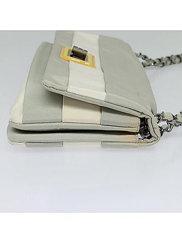 Chanel 2,55 Grey Nylon Shoulder Bag (view 2)