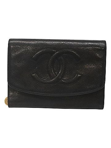 Chanel Cc Black Leather Wallet (view 1)