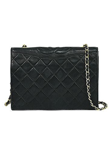 Chanel Black Leather Shoulder Bag (view 1)