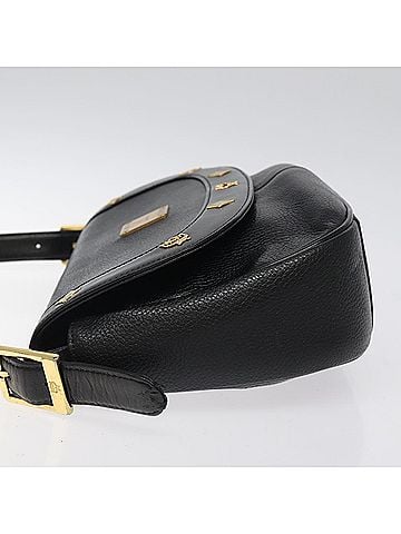 MCM Black Leather Shoulder Bag (view 2)