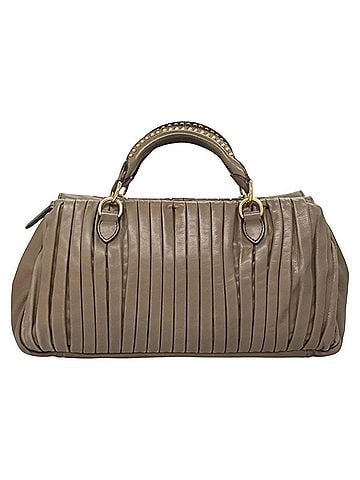Miu Miu Grey Leather Handbag (view 1)