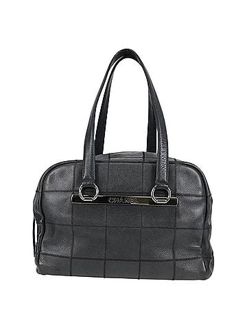 Chanel Chocolate Bar Black Leather Handbag (view 1)