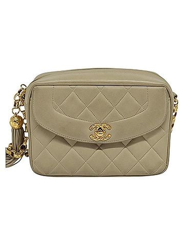 Chanel Camera Beige Leather Shoulder Bag (view 1)